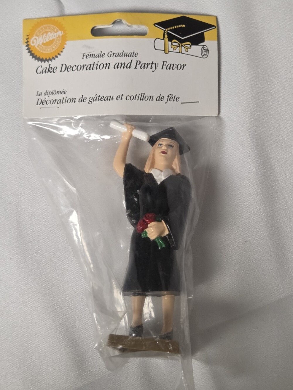 Vintage 2002 - Wilton Female Graduate - graduation cake decoration Blonde